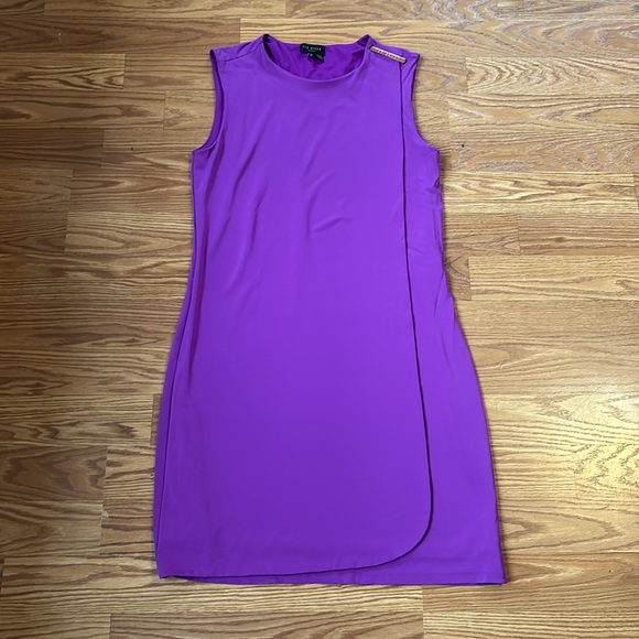 Ted Baker London Purple Sleeveless Layered Shift Dress Size Ted 3 (U.S. 8) - Picture 9 of 14